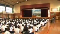 中学生がマナーアップ活動