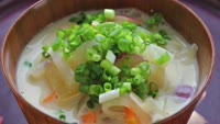 健康レシピ～うま塩で高血圧予防！豆乳みそ汁