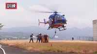 大分県防災航空隊との合同訓練