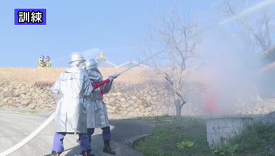 日出町で文化財防火訓練