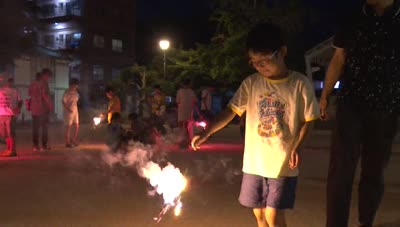 親子手持ち花火大会