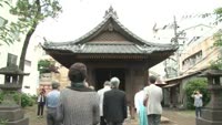 波止場神社の天井画を披露